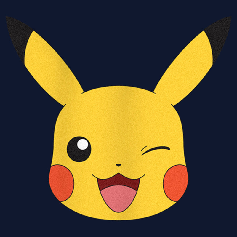 Junior's Pokemon Pikachu Wink Face Cowl Neck Sweatshirt