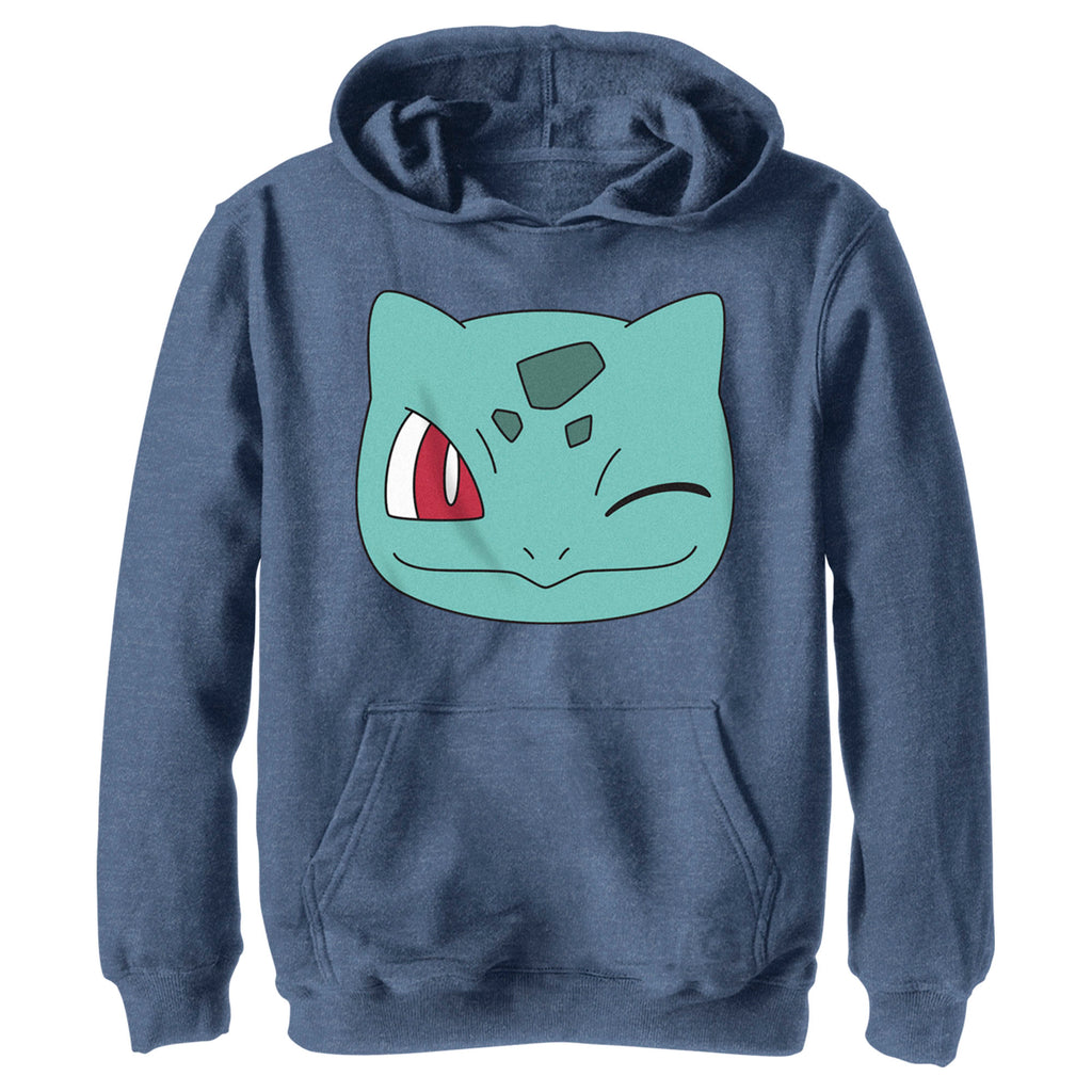 Boy s Pokemon Bulbasaur Wink Face Pull Over Hoodie Fifth Sun