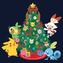 Junior's Pokemon Christmas Tree Friends Cowl Neck Sweatshirt