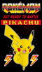 Junior's Pokemon Get Ready to Battle Pikachu Retro Cowl Neck Sweatshirt