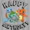 Boy's Pokemon Happy Birthday Characters T-Shirt