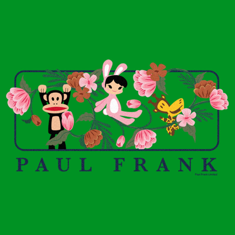 Boy's Paul Frank Julius the Monkey and Bunny Girl Flower Scene T-Shirt