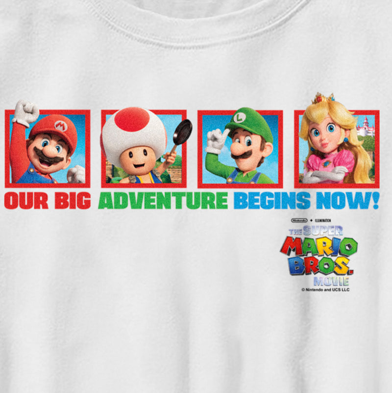 Boy's The Super Mario Bros. Movie Our Big Adventure Begins Now T-Shirt