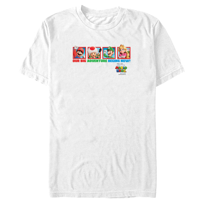 Men's The Super Mario Bros. Movie Our Big Adventure Begins Now T-Shirt