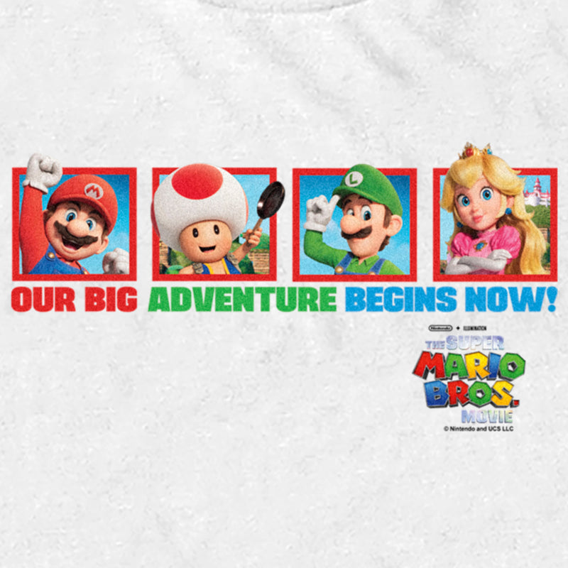 Men's The Super Mario Bros. Movie Our Big Adventure Begins Now T-Shirt