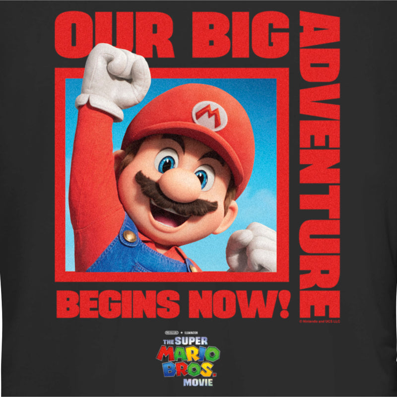 Junior's The Super Mario Bros. Movie Mario Our Big Adventure Begins Now Red T-Shirt