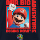 Girl's The Super Mario Bros. Movie Mario Our Big Adventure Begins Now Red T-Shirt