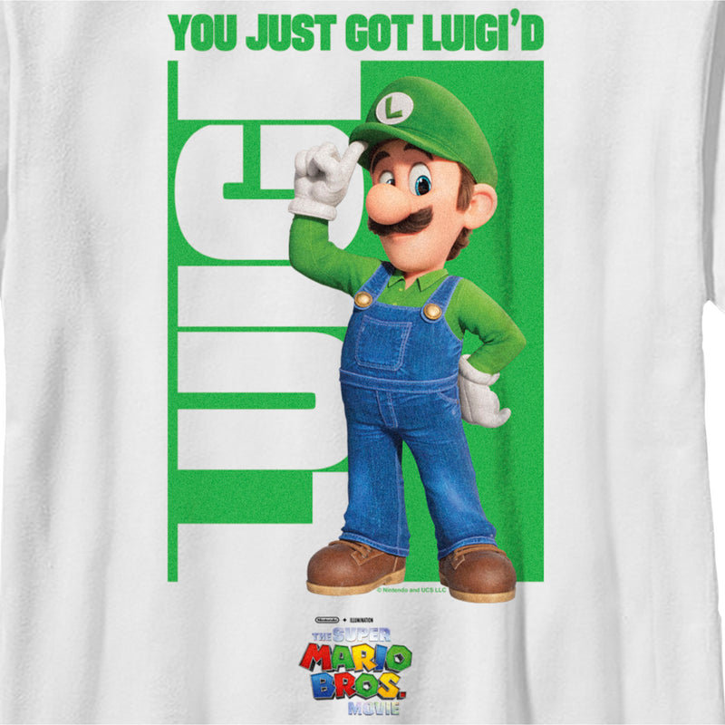 Boy's The Super Mario Bros. Movie Luigi You Just Got Luigi'd T-Shirt