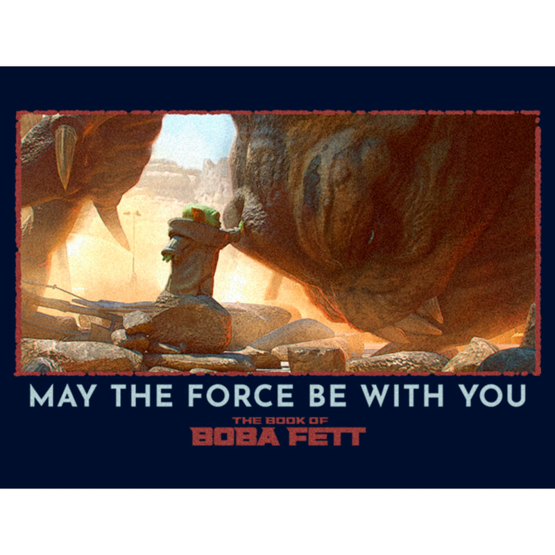 Men's Star Wars: The Book of Boba Fett Grogu Taming the Rancor May the Force be With You Long Sleeve Shirt
