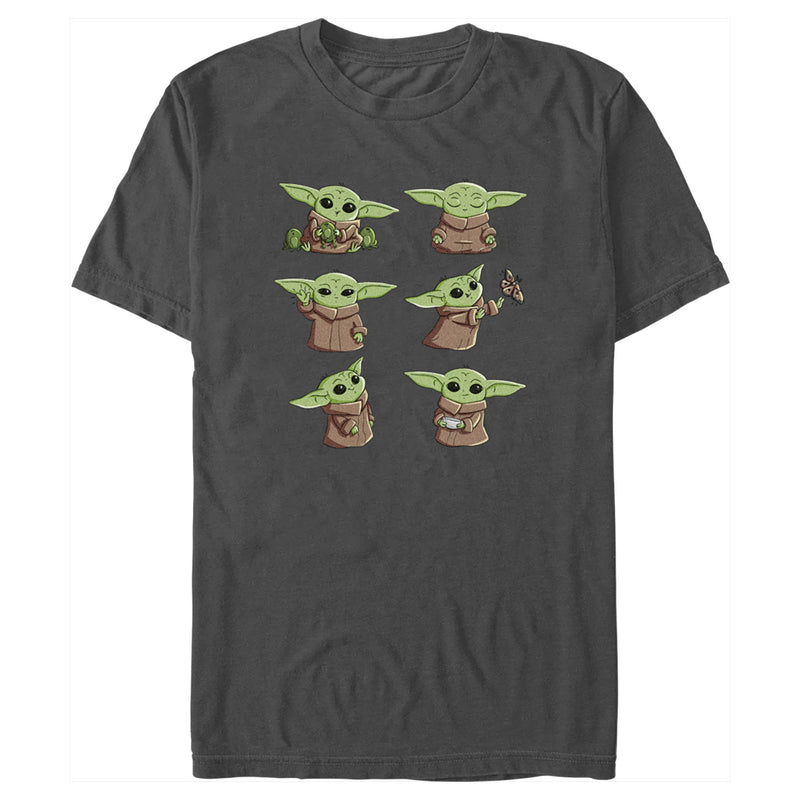 Men's Star Wars: The Mandalorian Grogu Cute Poses T-Shirt