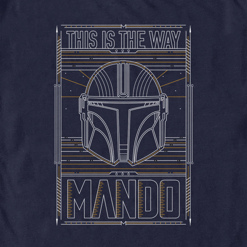 Men's Star Wars: The Mandalorian Mando This is the Way Line Art T-Shirt