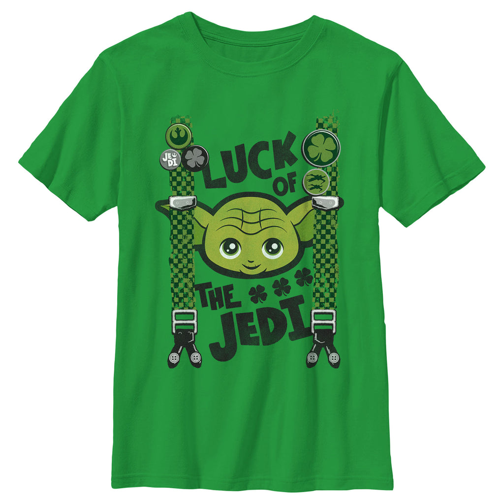 Boy s Star Wars Yoda Luck of the Jedi T Shirt Fifth Sun