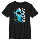 Boy's Avatar: The Way of Water Neytiri Half Face Logo T-Shirt