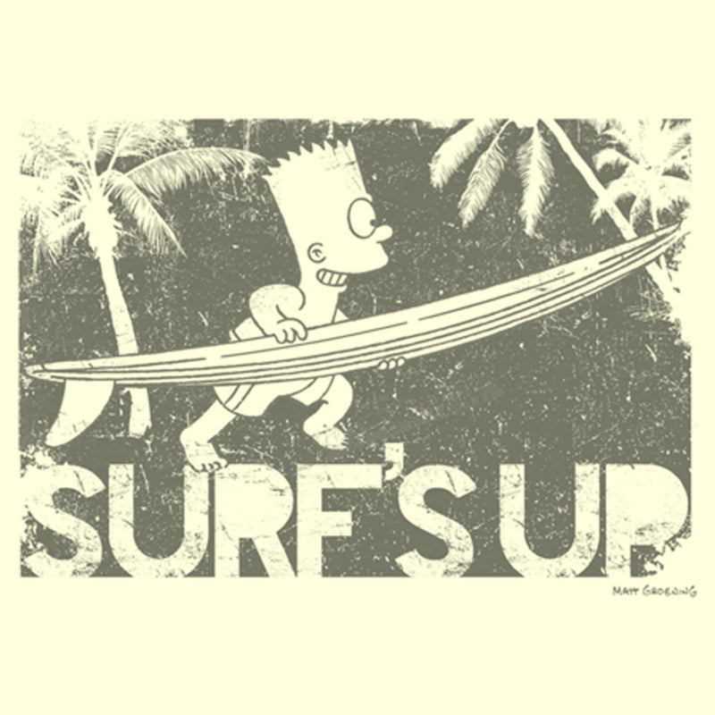 Men's The Simpsons Bart Classic Surf's Up T-Shirt
