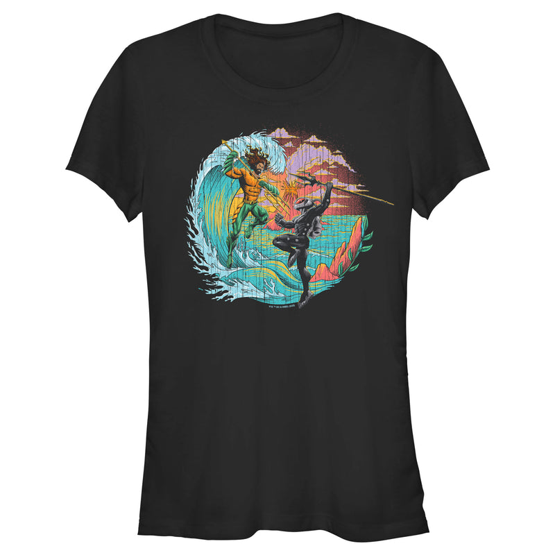 Junior's Aquaman and the Lost Kingdom Black Manta and Aquaman T-Shirt
