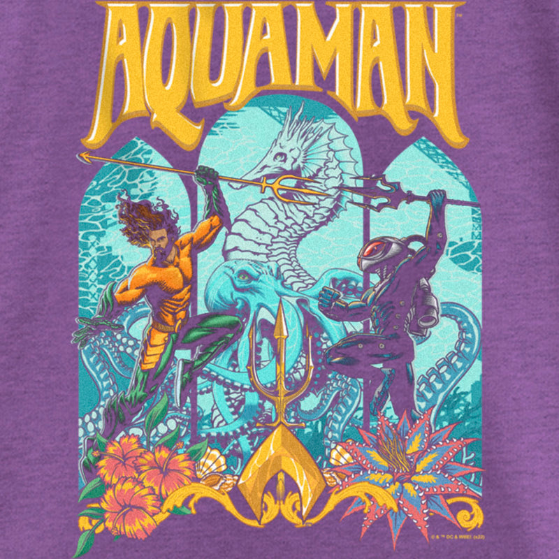 Girl's Aquaman and the Lost Kingdom Retro Window Poster T-Shirt