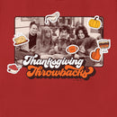 Women's Friends Thanksgiving Throwbacks Scene T-Shirt