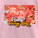 Girl's Friends Happy Turkey Day Scene T-Shirt