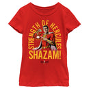 Girl's Shazam! Fury of the Gods Strength of Hercules T-Shirt