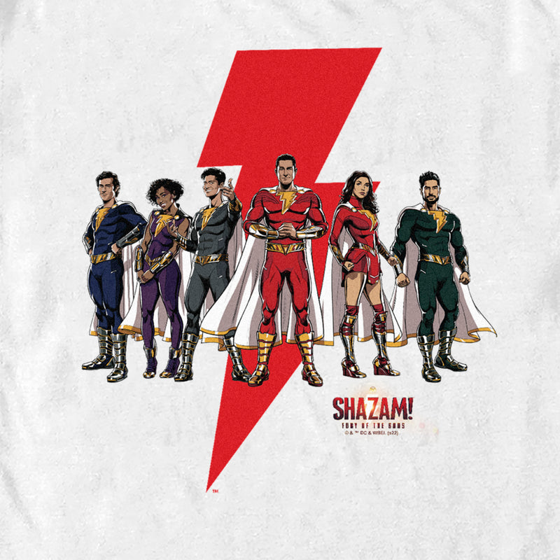 Men's Shazam! Fury of the Gods Heroes Group Portrait T-Shirt