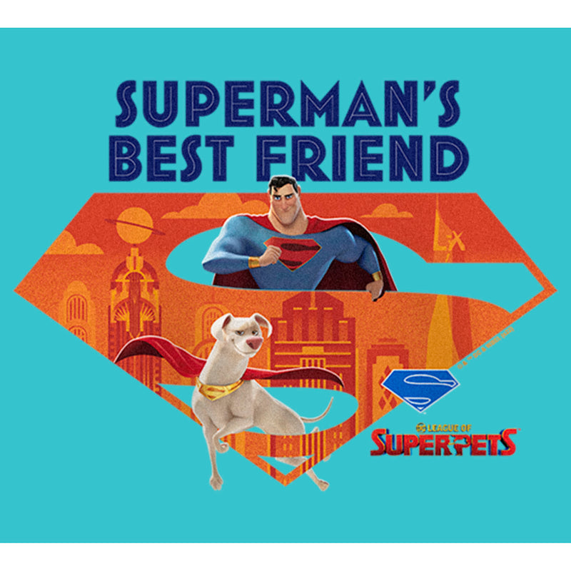 Girl's DC League of Super-Pets Superman's Best Friend Krypto Logo T-Shirt