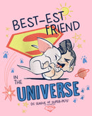 Girl's DC League of Super-Pets Cartoon Best-est Friend in the Universe T-Shirt