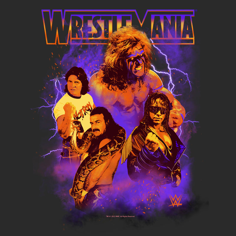 Men's WWE Retro Wrestlers Collage T-Shirt