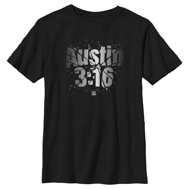 Boy's WWE Austin 3:16 Shattered Logo T-Shirt
