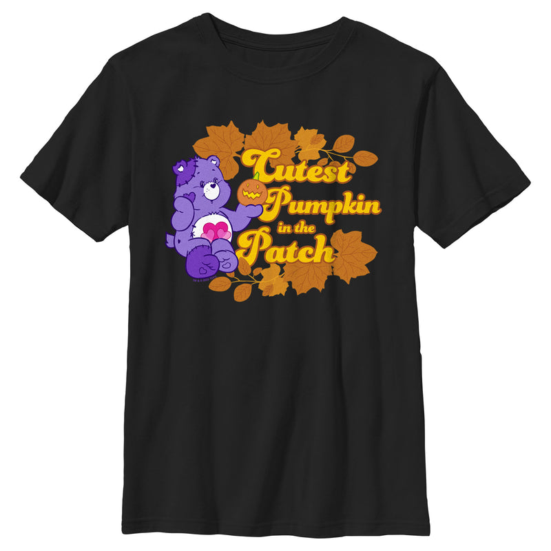 Boy's Care Bears Halloween Harmony Bear Cutest Pumpkin in the Patch T-Shirt