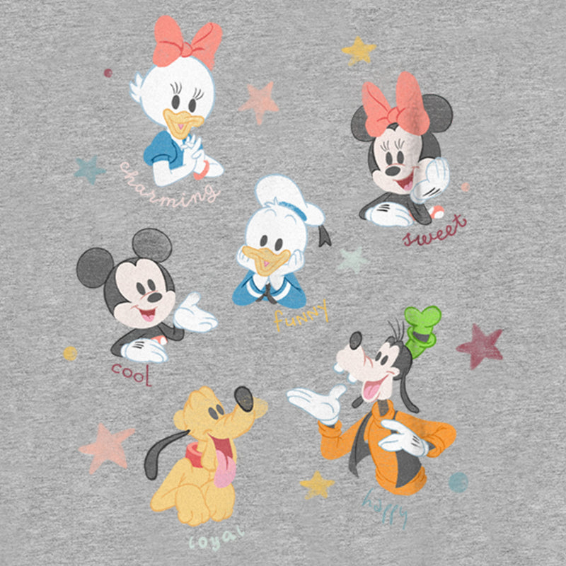 Boy's Mickey & Friends Adorable Sketch Portraits T-Shirt
