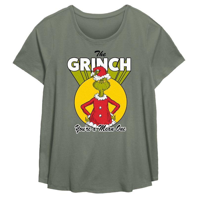 Women's Dr. Seuss Christmas The Grinch You're a Mean One T-Shirt