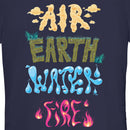 Junior's Elemental Air Earth Water Fire T-Shirt