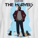 Boy's The Marvels Nick Fury and Cats T-Shirt