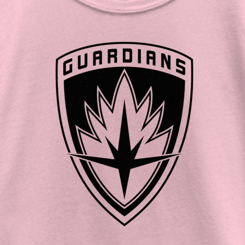 Girl's Guardians of the Galaxy Vol. 3 Black and White Badge T-Shirt