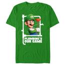 Men's The Super Mario Bros. Movie Luigi Plumbing's Our Game T-Shirt