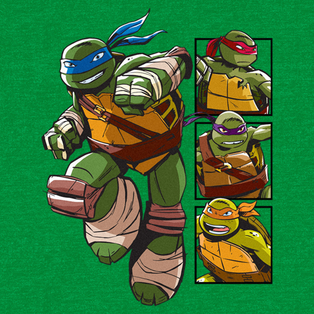 Men's Teenage Mutant Ninja Turtles Leonardo Costume T-Shirt - Kelly Heather  - X Large