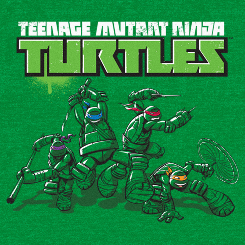 Men's Teenage Mutant Ninja Turtles Leonardo Costume T-Shirt - Kelly Heather  - X Large