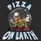 Men's Teenage Mutant Ninja Turtles Christmas Pizza on Earth T-Shirt