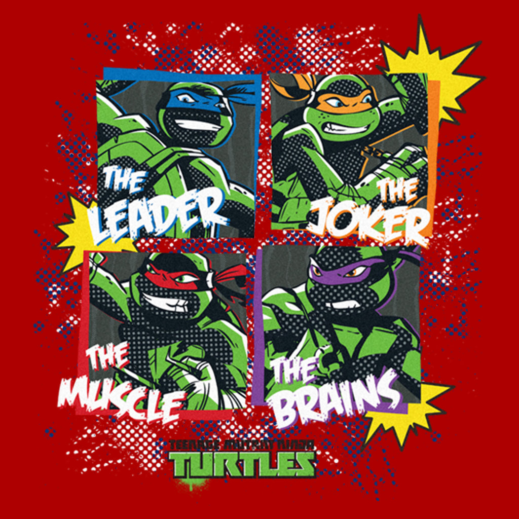 Men's Teenage Mutant Ninja Turtles Comic Book Nicknames T-Shirt - Red - 2X  Large