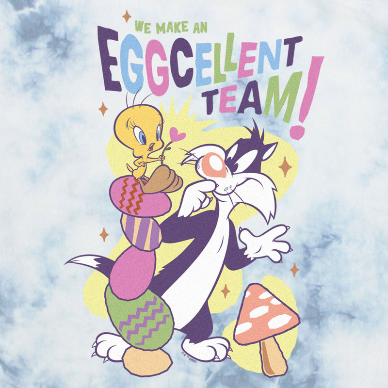 Men's Looney Tunes Easter Tweety and Sylvester We Make an Eggcellent Team T-Shirt