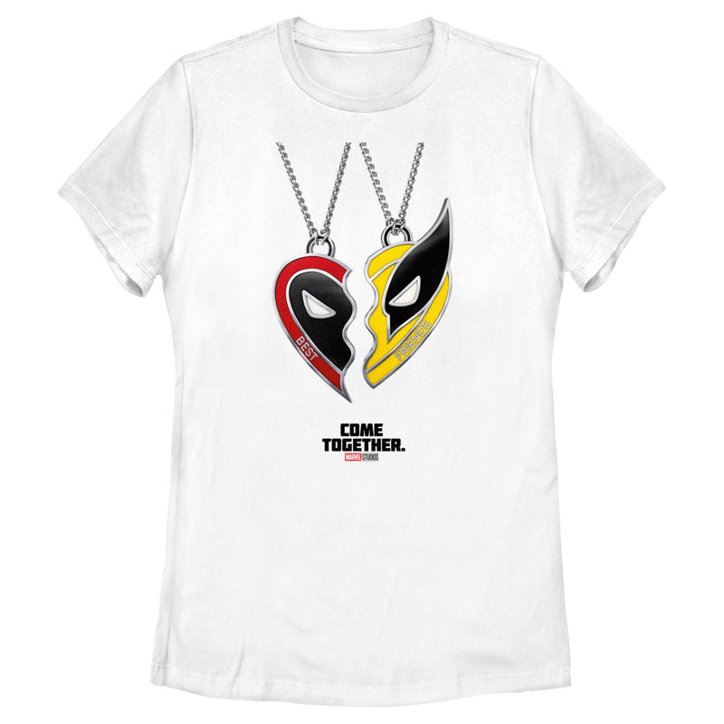 Women's Marvel: Deadpool & Wolverine Best Friends Necklace Poster T-Shirt