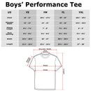 Boy's Lost Gods Abstract Blue Stripes Football Performance Tee