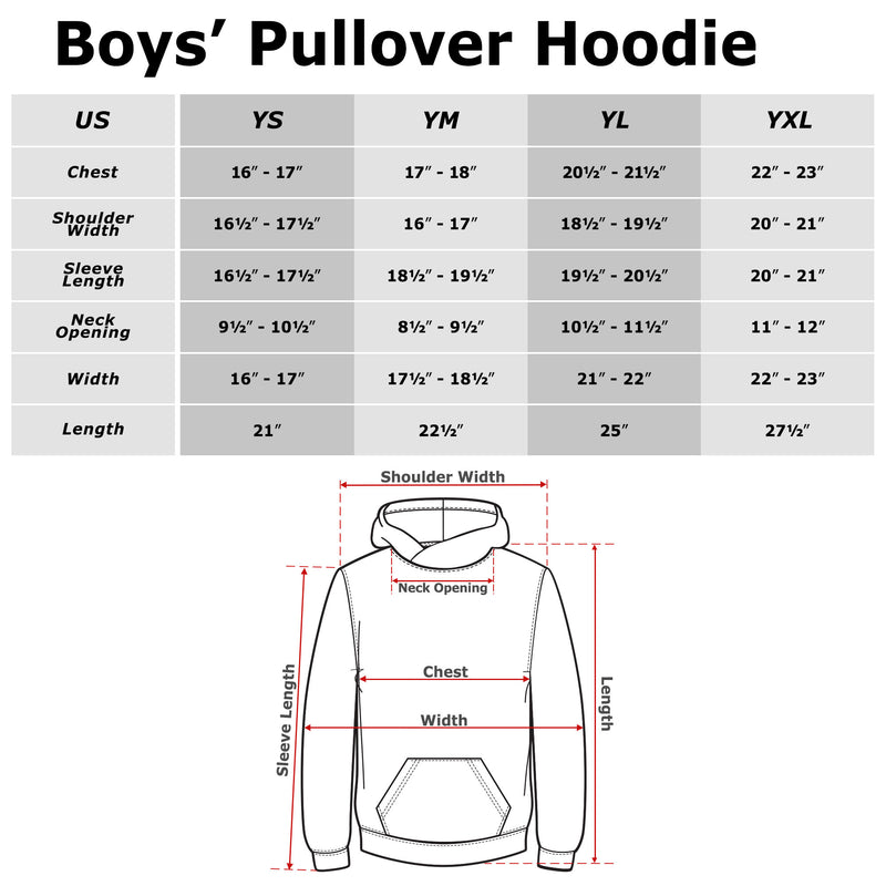 Boy's Pinocchio Retro Storybook Cover Pull Over Hoodie