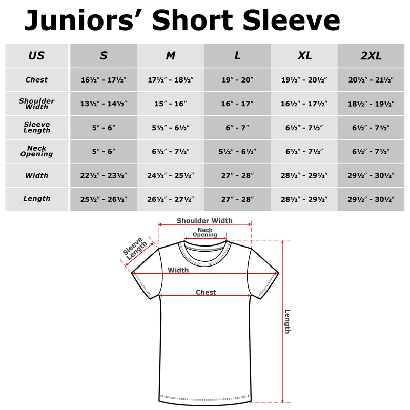 Junior's Dumbo Colorful Name Stack T-Shirt