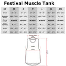 Junior's NASA Red White And Blue Banner Logo Festival Muscle Tee
