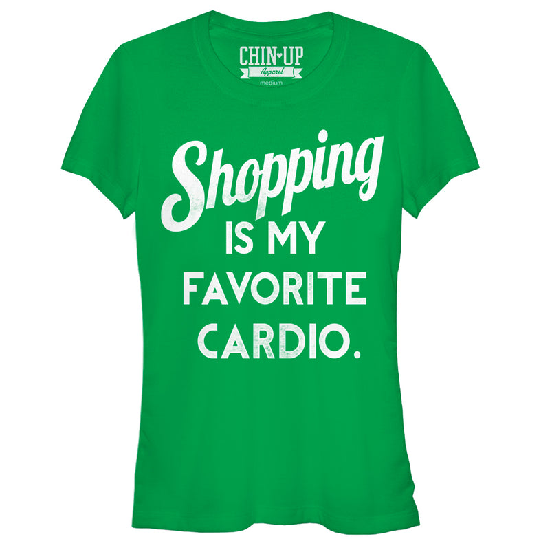 Junior's CHIN UP Shopping is Cardio T-Shirt