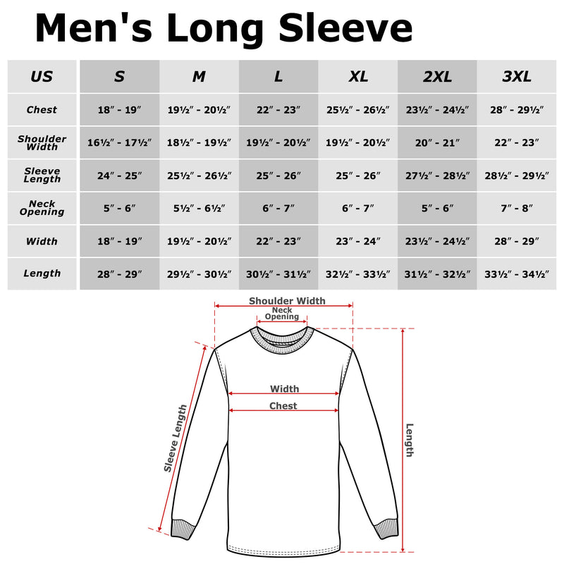 Men's Superman American Hero Long Sleeve Shirt