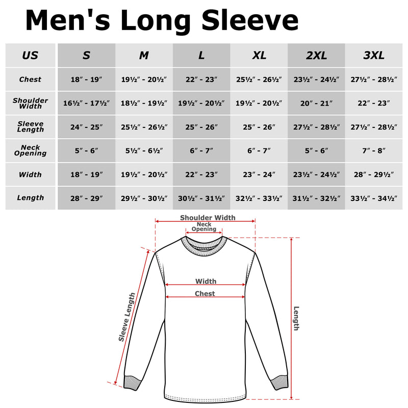 Men's Twisted Sister Guitar Pick Logo Long Sleeve Shirt