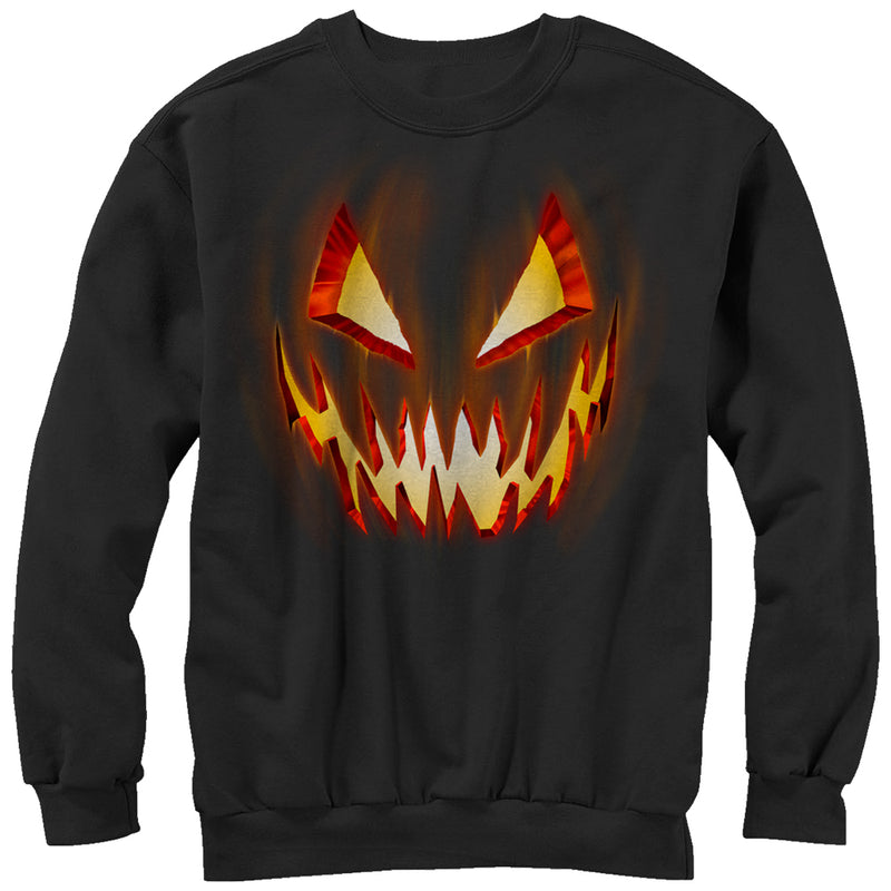 Men's Lost Gods Halloween Evil Pumpkin Face Sweatshirt