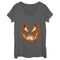 Women's Lost Gods Evil Pumpkin Face Scoop Neck